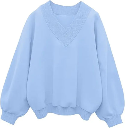 V Neck Oversize Sweatshirts