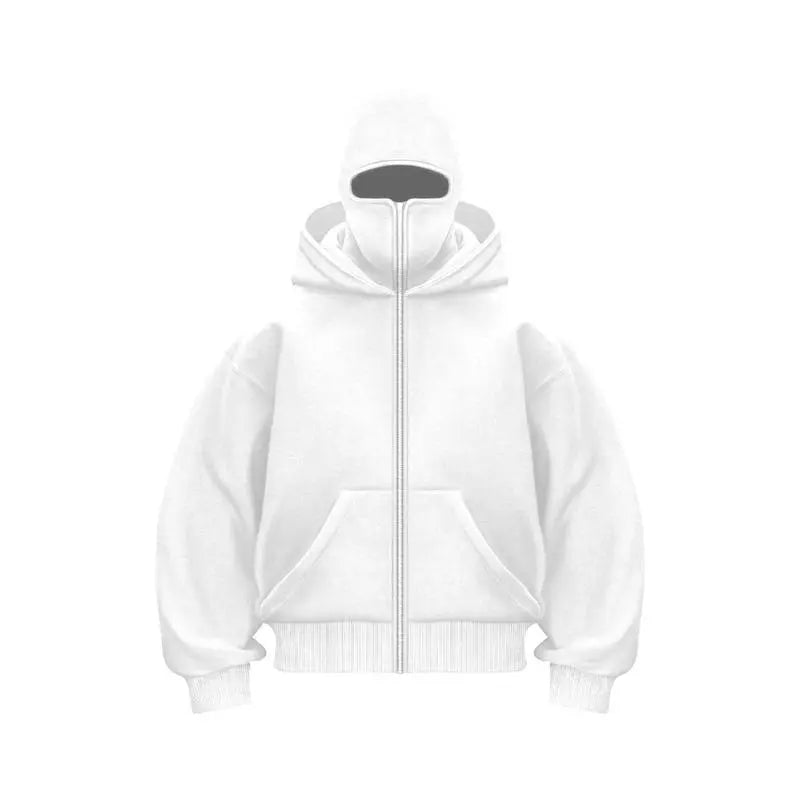Zip Up Double Layer Hoodie