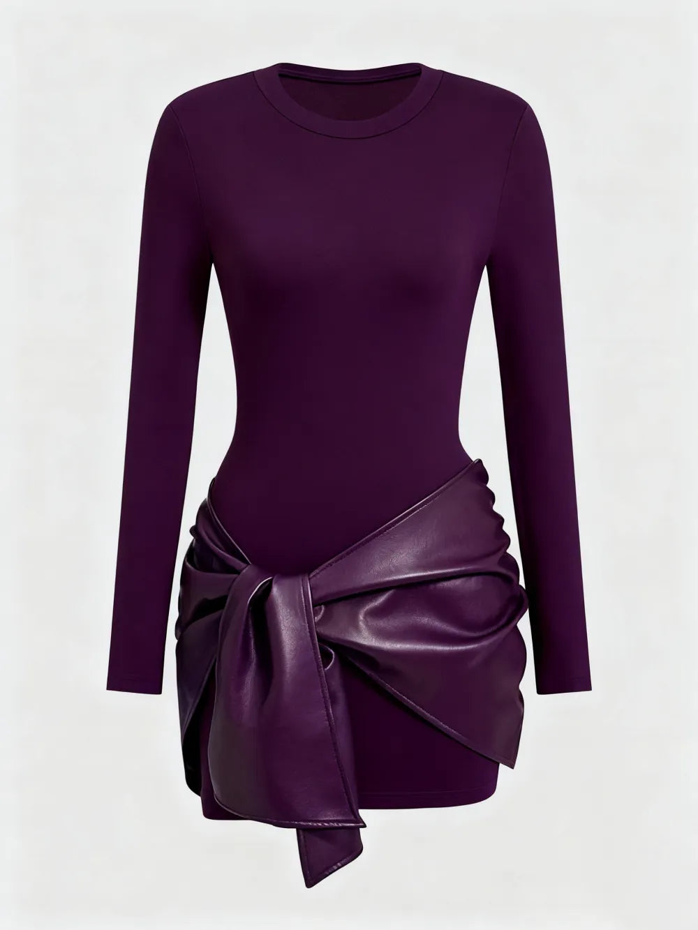 Women's Patchwork Knot Side Dress
