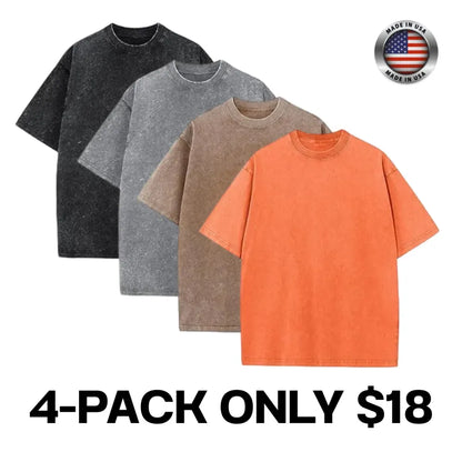 Men's  Acid Wash Cotton T-Shirts