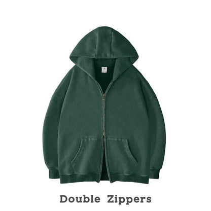 Unisex Oversized Zip-Up Hoodie for Women Plain