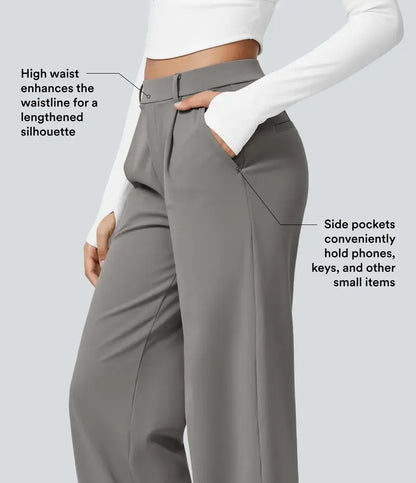 Flex DayStretch High Waisted Pocket Straight Leg Work Pants