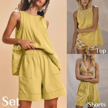 Women's Two Piece Outfit Cotton Matching Set