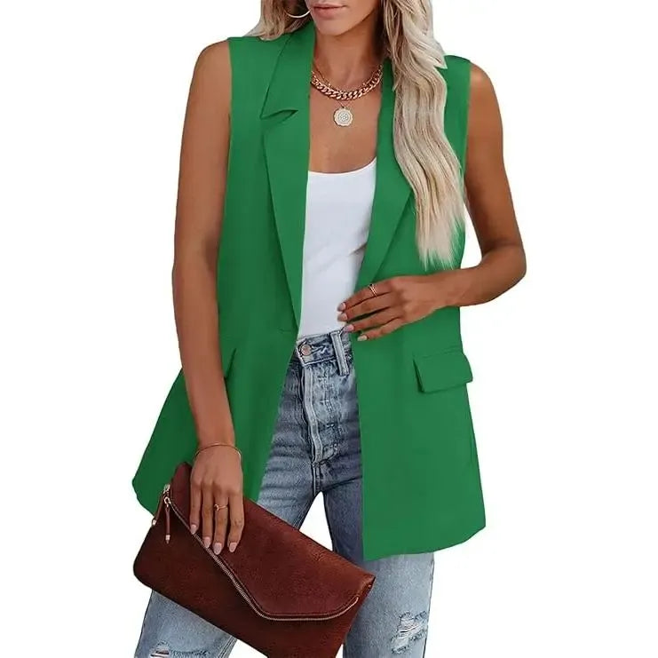 Women's Sleeveless Blazer Vest