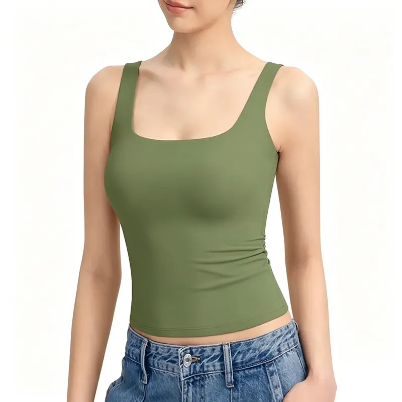 Women's Square-Neck Spaghetti Strap Tank Top