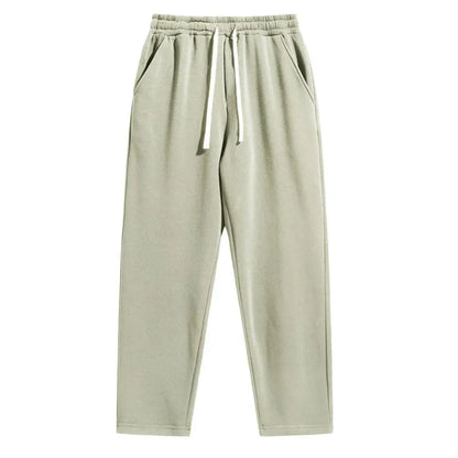 Men's Cotton Casual Regular Fit Solid Drawstring Waist Sweatpants