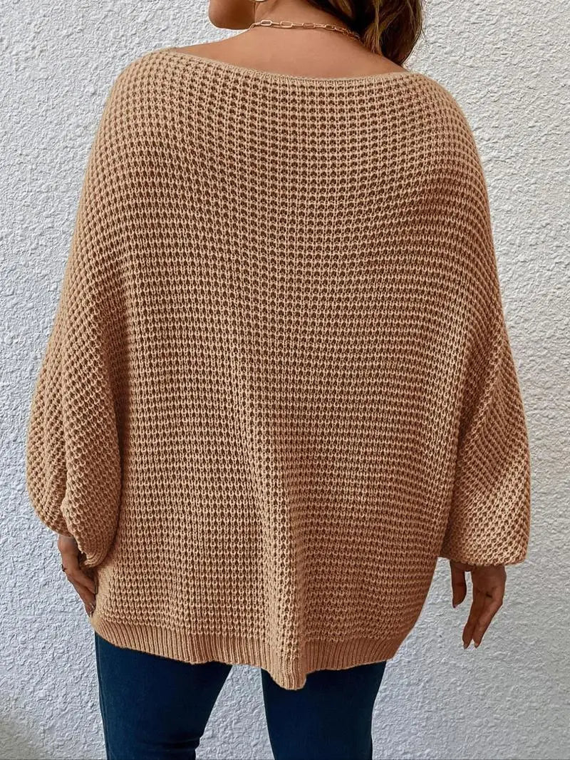 Fall Outfits, Casual Long Sleeve Jumper for Fall, Women's Plus Clothing for Daily Wear