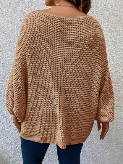 Fall Outfits, Casual Long Sleeve Jumper for Fall, Women's Plus Clothing for Daily Wear