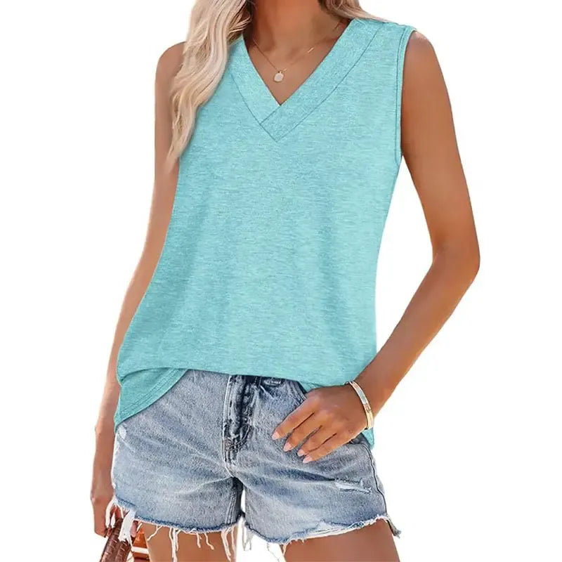 Summer V Neck Tank Tops