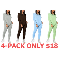 4-Pack (Grey,Coffee Brown,Light Blue,Light Green)