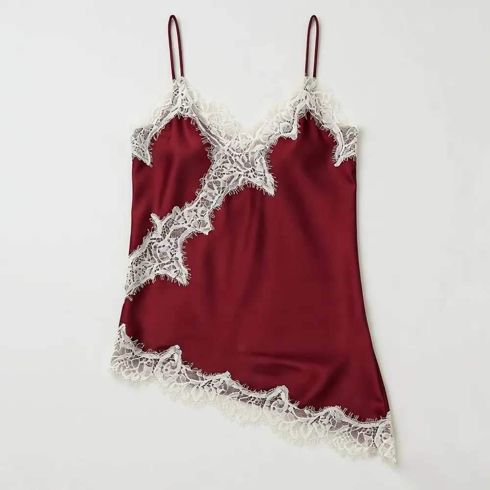 Lace Trim Satin Camisole
