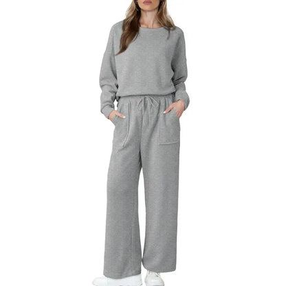 Women's Cotton 2 Piece Outfits Sweatsuit Casual