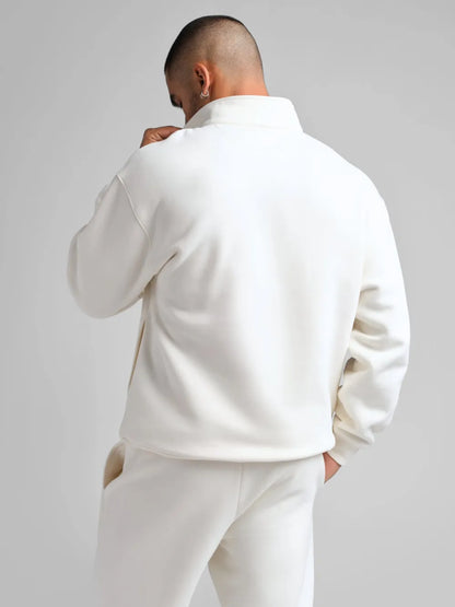 Basic quarter-zip turtleneck sweater set
