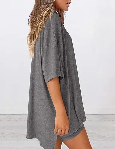 🔥Women's Casual Loose-fitting Two-Piece Set (Crew Neck/V-Neck) 🔥