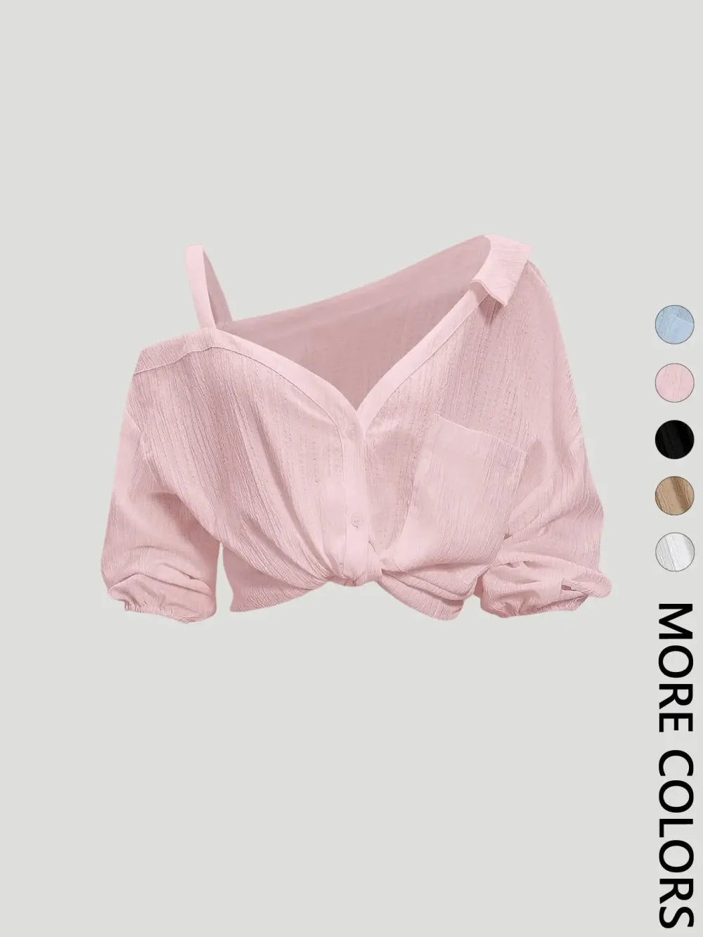 Women's Asymmetric Neckline Cold Shoulder Blouse