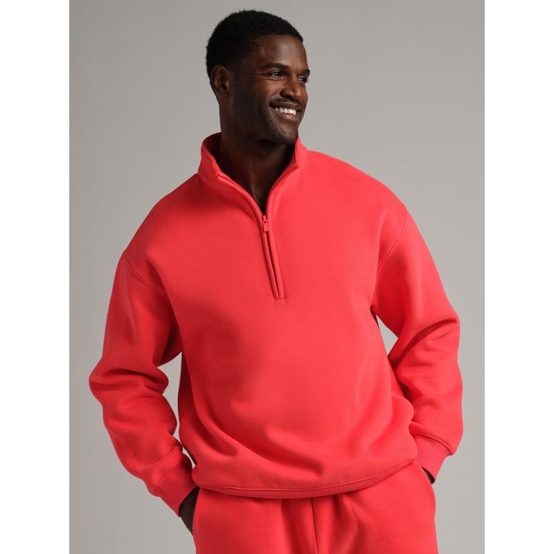 Basic quarter-zip turtleneck sweater set