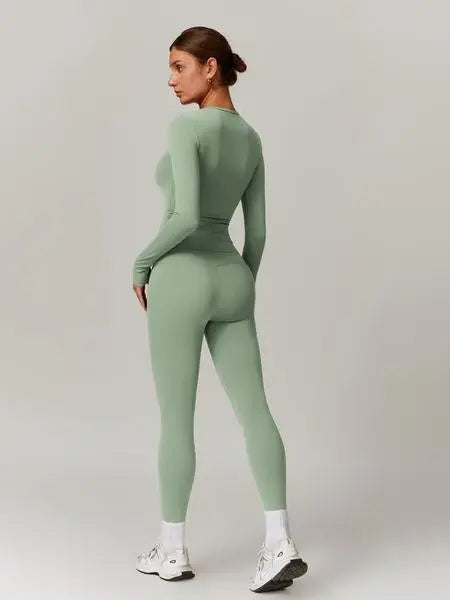 Skinny Tee & High Waist Leggings Tracksuit Set