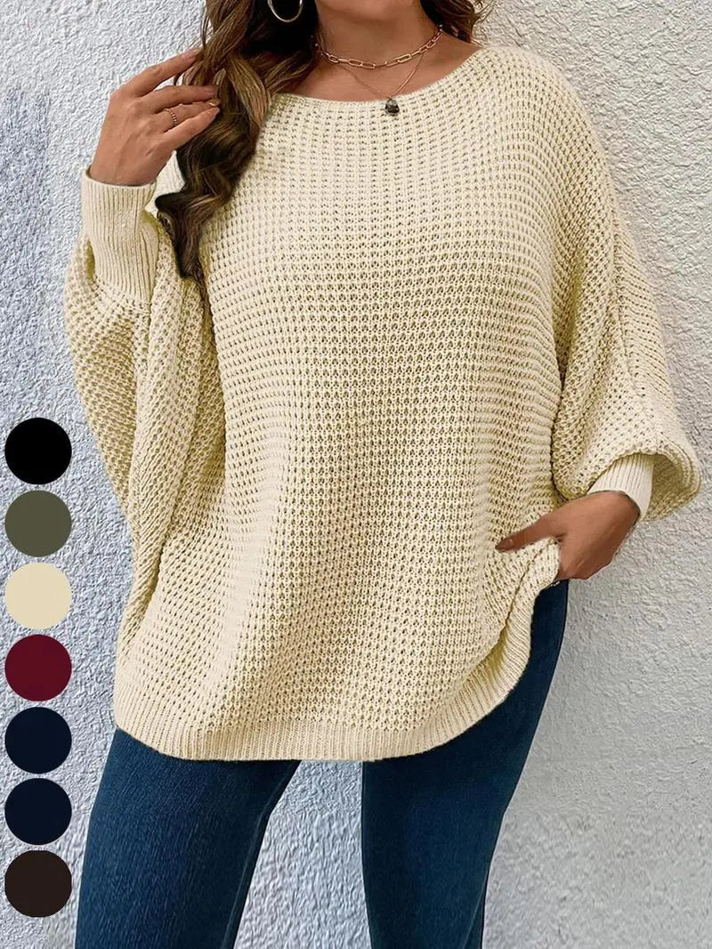 Fall Outfits, Casual Long Sleeve Jumper for Fall, Women's Plus Clothing for Daily Wear