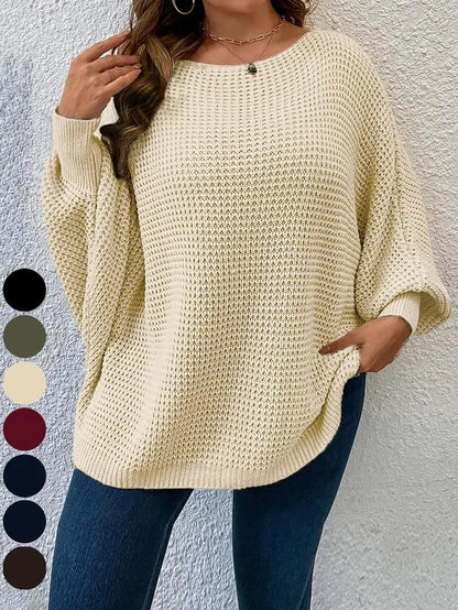 Fall Outfits, Casual Long Sleeve Jumper for Fall, Women's Plus Clothing for Daily Wear