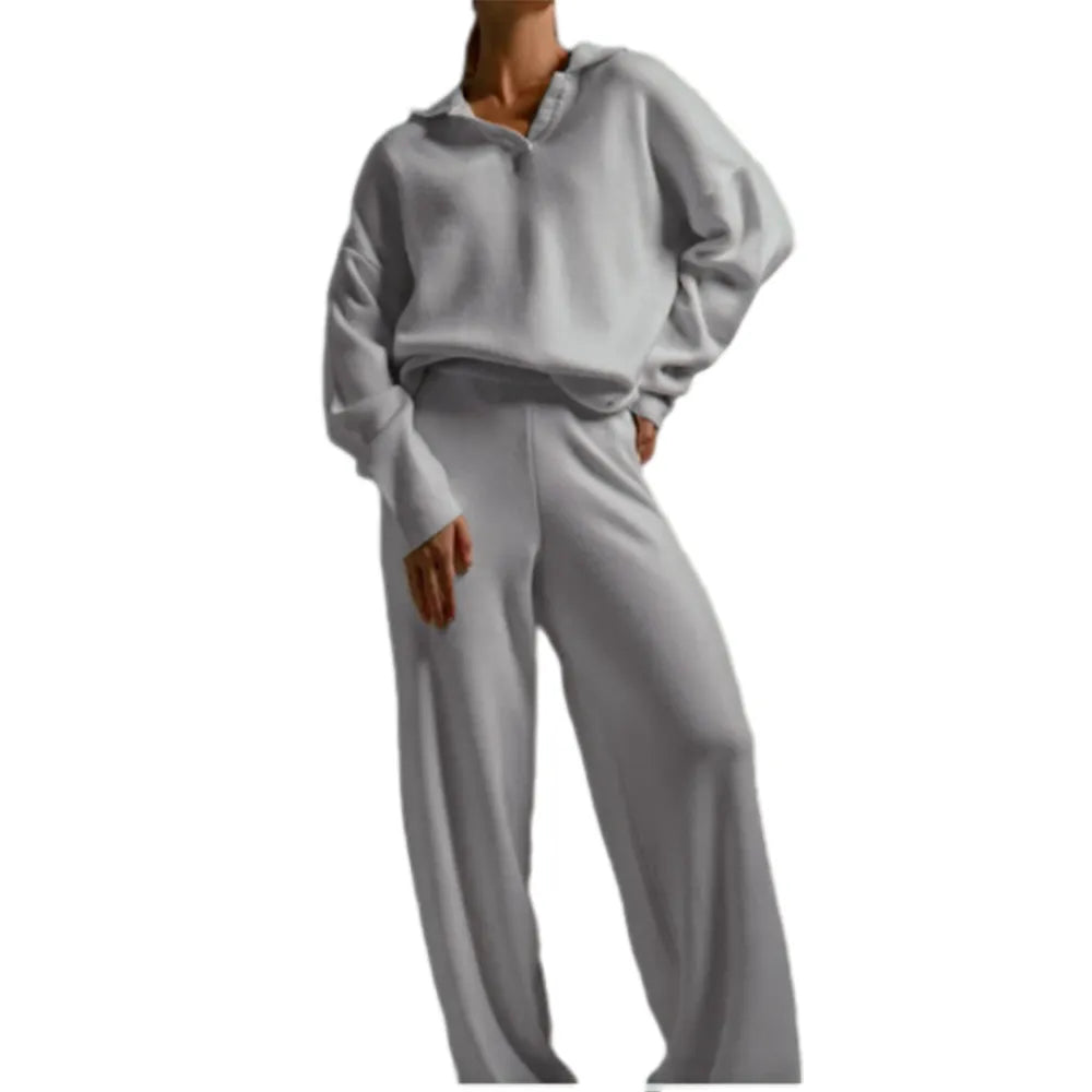 Knit Top and Wide Leg Pants 2 Piece Set