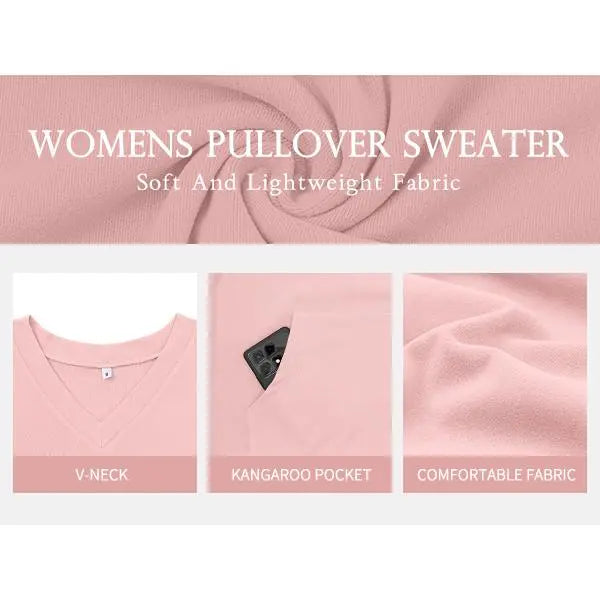 Women's Hoodless V-neck Sweatshirt