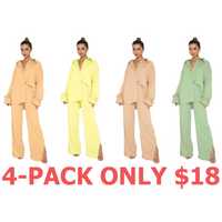 4-Pack (Khaki,Lemon Yellow,Apricot,Light Green)