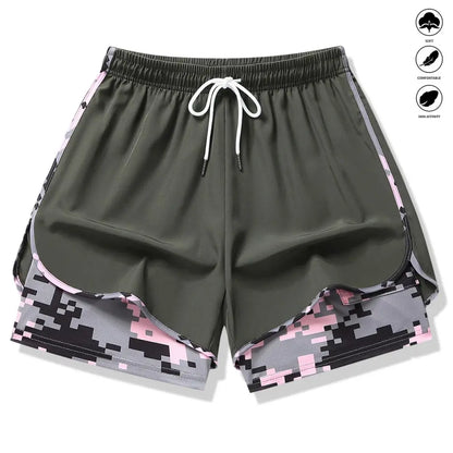 women’s casual athletic shorts with built-in liner