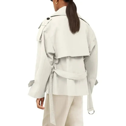 Womens Cropped Trench Coat