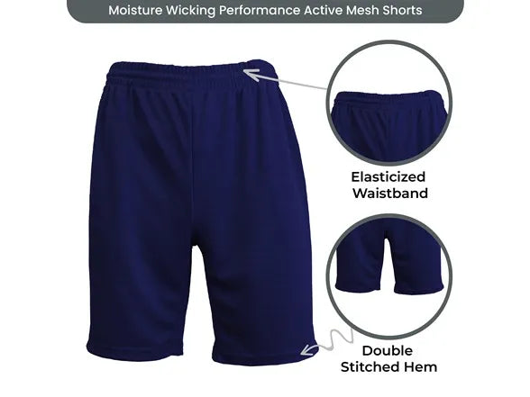 Men's 5-Pack Moisture-Wicking PerformanceActive Mesh Shorts Menswear