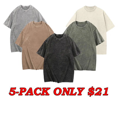 Acid Wash Unisex Oversized Cotton Comfort Tee