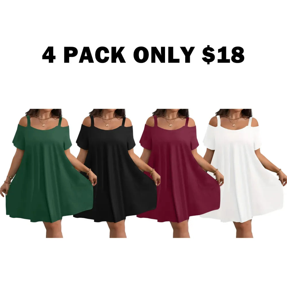 Plus Size Women's Casual Midi Dress
