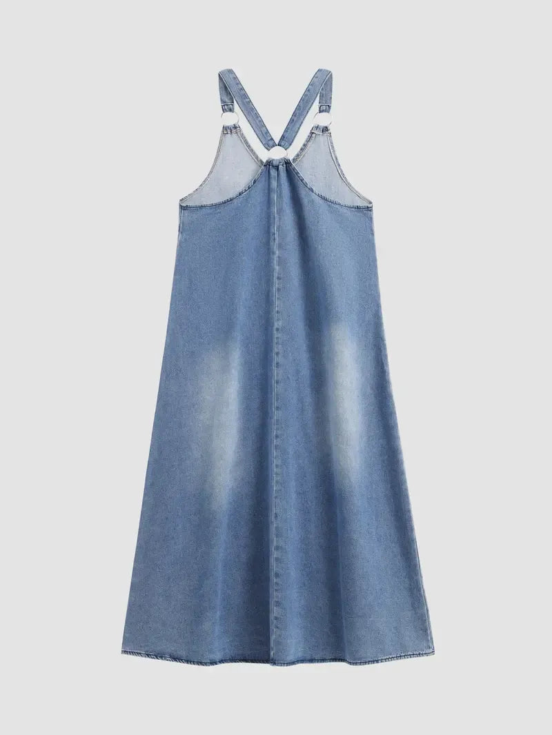 Women’s Sleeveless Denim Maxi Dress