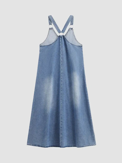 Women’s Sleeveless Denim Maxi Dress
