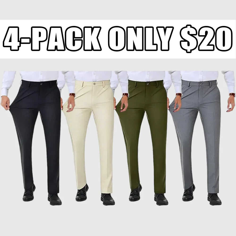 Men's Stretch Dress Pants No Iron Golf Pants Expandable