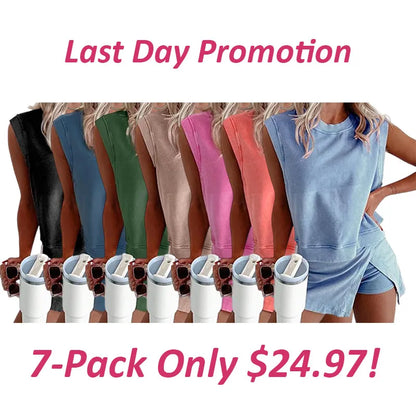 🔥Last day promotion🔥Women's Travel Outfits Summer Lounge Set Two Pieces
