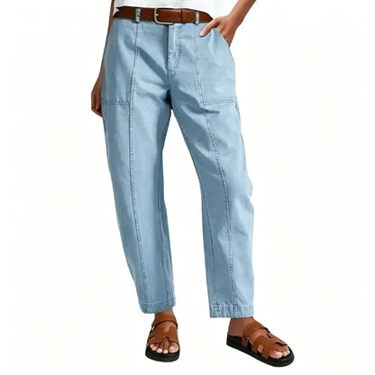 High Stretch 26.4" Inseam Baby Barrel Fit Deep Pockets Pants
