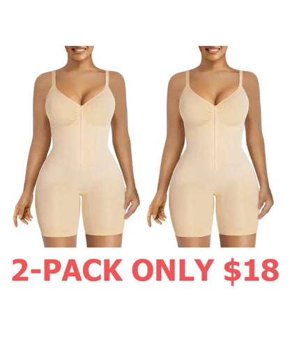 Shapewear for Women Tummy Control Bodysuits Zip-Up Comfort Ultra Stretch Fabric Customizable Fit Breathable Mesh Design Comfortable Fit