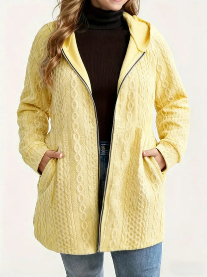 Women's Solid Color Pocket Coat