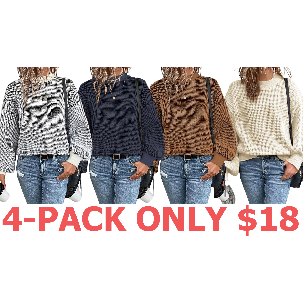 Women's Colorblock Drop Shoulder Sweater