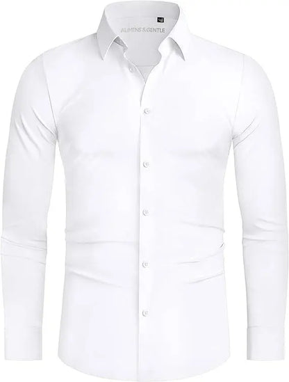 Men’s Slim Fit Stretch Dress Shirt – 16-Way Stretch, Wrinkle-Free
