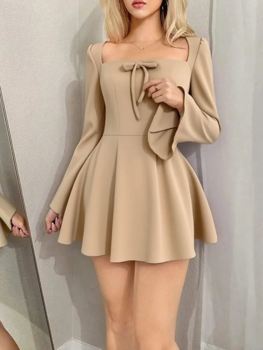 Style Women's Long Sleeve Mini Dress