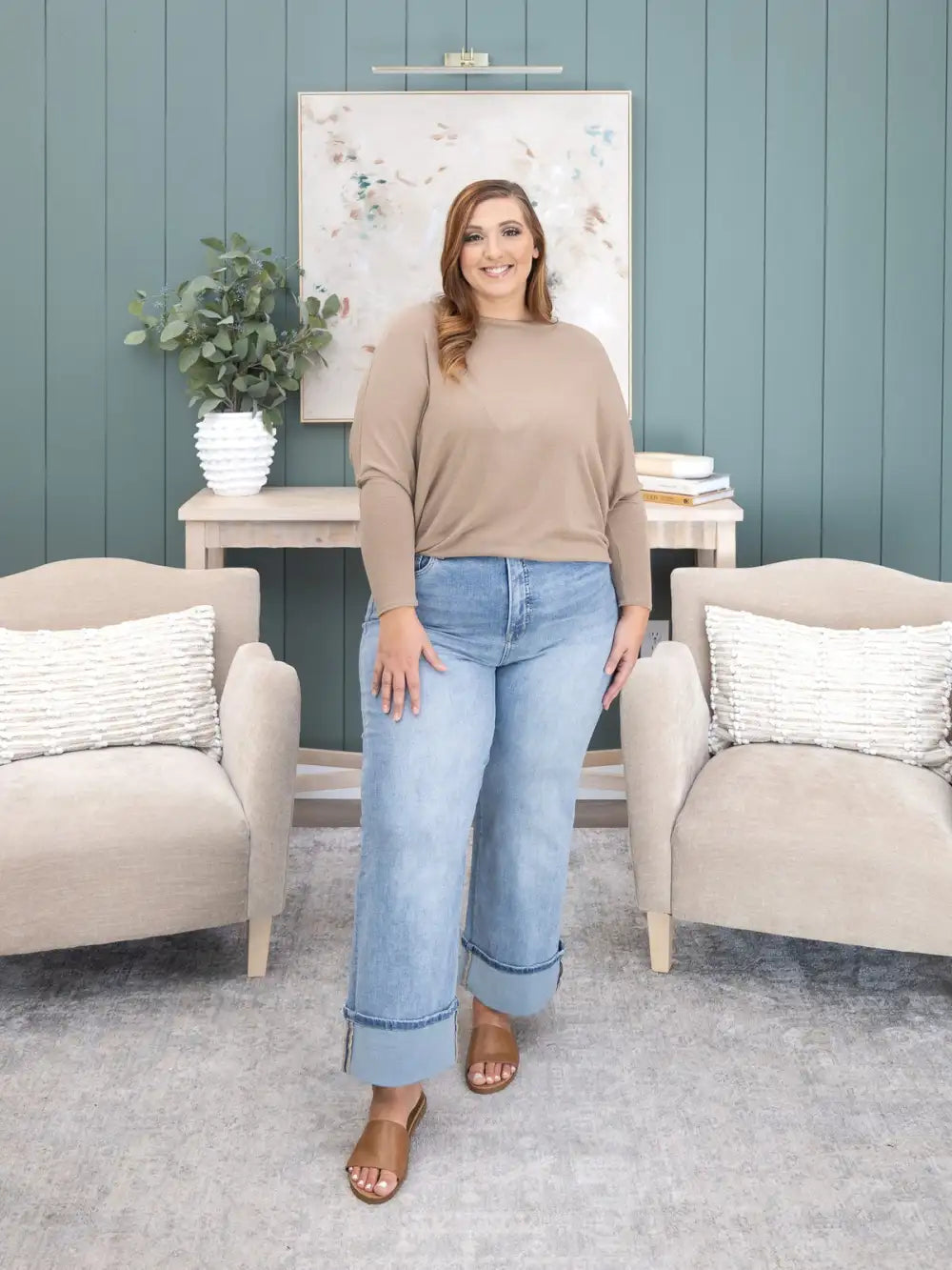 Charlotte Avery "Dreamy Knit" Boatneck Dolman Top | S - 3XL