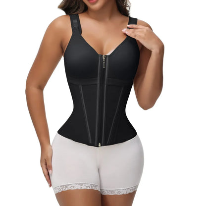 Women with Bra Tummy Control Girdle Workout Shapewear with Adjustable Shoulder Strap