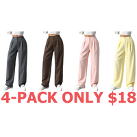 4-Pack (Dark Gray,Dark Brown,Light Yellow ,Baby Pink)