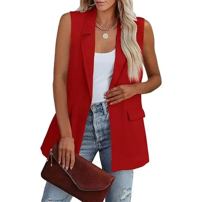 Women's Sleeveless Blazer Vest