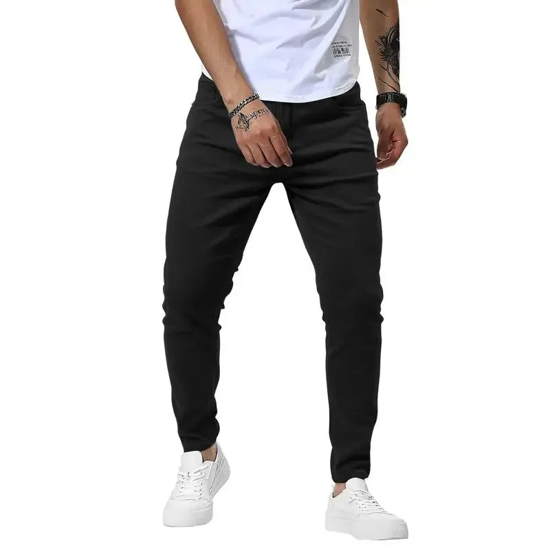 Men's Casual Slim Fit Pants Skinny Stretch Dress Slacks