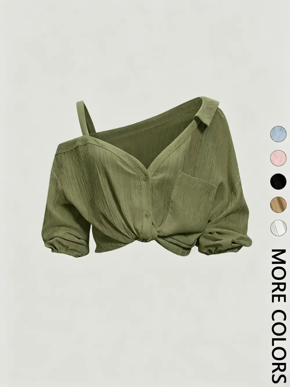 Women's Asymmetric Neckline Cold Shoulder Blouse