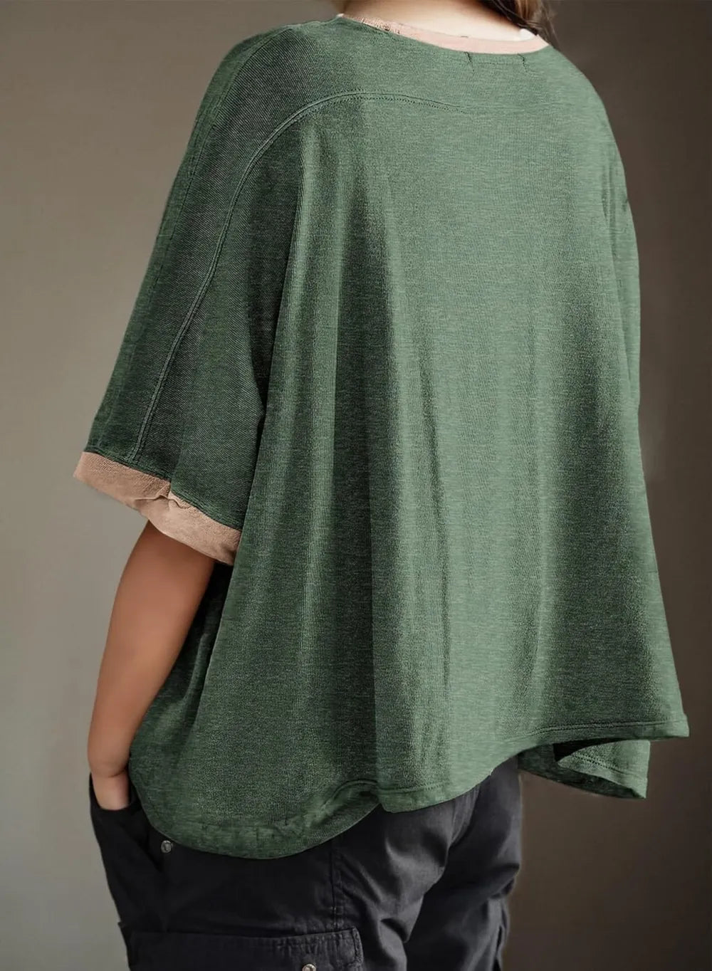 Dokotoo Summer Shirts 2025 Womens Solid T Shirts for Women Loose Oversized Tops Basic Tee