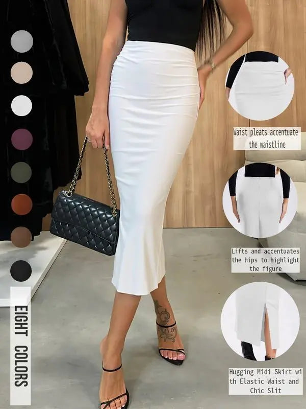 Women's Faux Leather Skirt