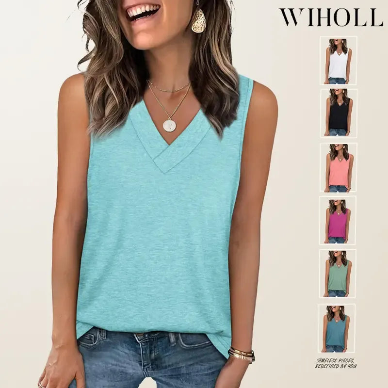 Summer V Neck Tank Tops
